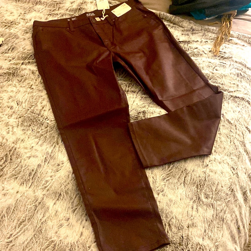a.n.a. high rise skinny dark rinse denim with shimmer